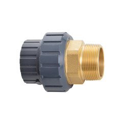 Jungtys PVC THREADED BRASS UNION